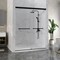 Anzzi 76 in. x 44-48 in. Frameless Sliding Shower Door in Matte Black , 3/8in 10mm Tempered Clear Glass SD-AZ21-01MB - alternate 8
