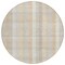 Homeroots 8' Ivory Beige And Tan Round Plaid Washable Indoor Outdoor Area Rug 613971 - alternate 7