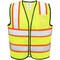 Neiko Safety Vest with Pockets, 3 Pocket, High Visibility Vest, Reflective Strips, Zipper Front X-Small 53987A - alternate 1