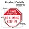 Signmission Private Property No Climbing Keep O, 18 inch X 18 inch, Vinyl Decal, 2PK OC-D-2PACK-18-146 - alternate 3