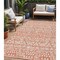 Homeroots 5' X 8' Coral And Ivory Southwestern Washable Indoor Outdoor Area Rug 594161 - alternate 1