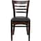 Flash Furniture Hercules Restaurant Chair, Wood Back, 17-1/4 in W 20" L 33-3/4" H XU-DGW0005LAD-WAL-BLKV-GG - alternate 1