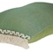 Homeroots 14" X 20" Green And Beige Cotton Lumbar Throw Pillow with Embroidery and Fringe 529186 - alternate 4