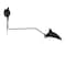 Jonathan Y Frank 35" Iron Retro Swing LED Wall Sconce, Black JYL9067B - alternate 1