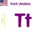 Aacc Self-Adhesive Vinyl Letter: T, Scale: 15 in. Color: Purple Font: Anders by, 4PK AACC-Anders-UT-Purple-I15x4 - alternate 1