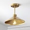 Jonathan Y Cisco 11.8 in. Iron Modern Farmhouse LED Semi Flush Mount, Brass Gold JYL9532A - alternate 8