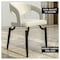 Leisuremod Entice Modern Leather Dining Chair with Iron Legs Open-Back Design in Grey, 2PK EC60GR-2 - alternate 9