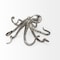 Homeroots 12" Antiqued Silver Resin Octopus Tabletop Sculpture 392394 - alternate 8