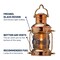 Kings County Tools Oil Lamp 100% Working Copper & Brass Lantern with Built-In Hook for Easy Hanging GW86A03-17 - alternate 6