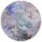 Homeroots 8' Beige Blue And Taupe Round Abstract Washable Indoor Outdoor Area Rug 577952 - alternate 5