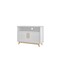 Homeroots Modern White And Natural Two Door Console Table 389028 - alternate 6