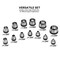 Neiko Hole Punch Set, SAE & Metric, 3/16 in - 1-0.375 in & 5 - 35mm, 14 Piece, 6 in Interchangeable 02604A - alternate 6