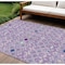 Homeroots 9' X 12' Lavender Ivory And Blue Geometric Washable Indoor Outdoor Area Rug 612200 - alternate 1