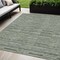 Homeroots 5' X 8' Olive Green And Gray Striped Washable Indoor Outdoor Area Rug 587915 - alternate 1