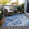 Homeroots 8' X 10' Navy Blue And Ivory Abstract Washable Indoor Outdoor Area Rug 618307 - alternate 7