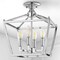 Jonathan Y Plains 12" 4-Light Modern Farmhouse Metal Open-Frame Pagoda LED Semi Flush Mount Mini Lantern, Chrome JYL7610C - alternate 8