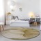 Homeroots 8' Beige Round Abstract Washable Indoor Outdoor Area Rug 559726 - alternate 9