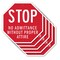 Signmission Stop No Admittance Without Proper A, 10 inch X 10 inch, Aluminum Metal Signs, 5PK OC-A-5Pack-10-180 - alternate 1