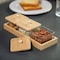 Basicwise Set of 3 Square Glass Jars with Bamboo Lids and Wooden Tray - Rectangular Charcuterie, Snack QI004711.3 - alternate 10