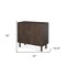 Homeroots 36in Dark Brown Solid Wood Carved Geometric Accent Cabinet With Two Doors 611065 - alternate 5
