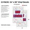 Signmission Now Leasing, Vinyl Decals Only 24 Inch x 36 Inch, Vinyl Decal, 2PK DSB-2436-2PACK-Now Leasing - alternate 2
