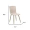 Homeroots Set of Four Beige and Gold Upholstered Fabric Dining Side Chairs, 4PK 568008 - alternate 8
