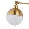Jonathan Y Alba 8" 1-Light Modern Industrial Adjustable Swing Arm Metal Frosted Glass Globe LED Sconce, Brass Go JYL9931A - alternate 8