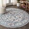 Jonathan Y Modern Persian Vintage Medallion Light Gray/Blue 5 ft Round Area Rug MDP105A-5R - alternate 1