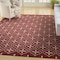 Homeroots 6' X 9' Brick Red And Ivory Geometric Indoor Outdoor Area Rug 572911 - alternate 6