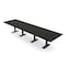 Skutchi Designs 14ft Rectangular Conference Table With Power | Harmony Series | 14 Person Meeting Room Table HAR-REC-48x168-T.BK-U999ST19-NA - alternate 1