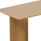 Homeroots 67" Natural Wood Double Pedestal Base Dining Table 713569 - alternate 5