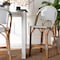 Bali & Pari Genica Classic French Two-Tone Navy and White Weaving and Natural Rattan Bar Stool 251-13957-ZORO - alternate 9