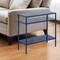Homeroots 24" Blue Steel End Table With Two Shelves 544204 - alternate 1