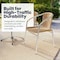Flash Furniture 4PK Commercial Aluminum & Beige Rattan Stack Chair 4-TLH-020-BGE-GG - alternate 15