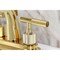 Kingston Brass Knurled Double-Handle 4" Centerset Bathroom Faucet with Brass Pop-Up, Polished Brass KS8612KNL - alternate 5