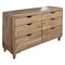 Homeroots 56" Natural Solid Wood Four Drawer Double Dresser 524552 - alternate 1