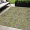 Homeroots 5' X 8' Olive Green Gray And Charcoal Oriental Washable Indoor Outdoor Area Rug 582105 - alternate 1