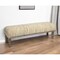 Homeroots 55in Cream and Wood Brown Upholstered Fabric Bench 376176 - alternate 5