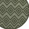 Homeroots 4' Dark Green And Light Green Round Geometric Indoor Outdoor Area Rug 573905 - alternate 9