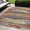 Homeroots 5' X 8' Orange Green And Gold Abstract Washable Indoor Outdoor Area Rug 612540 - alternate 1