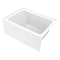 Kingston Brass 48" Acrylic Rectangular 3-Wall Alcove Tub, Right Hand Drain, Glossy White VTAP4836R22 - alternate 6