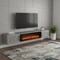 Homeroots 67in Gray Wood Floating Mount TV Stand With Fireplace 734220 - alternate 5
