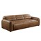 Homeroots 95" Dark Brown Top Grain Leather Sofa With Black Legs 491345 - alternate 1