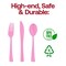 Smarty Had A Party Pink Disposable Plastic Party Cutlery Set, 1800PK 410CS-P-CASE - alternate 5