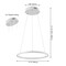 Jonathan Y Brice 15.75" Modern Contemporary Metal Round Dimmable Integrated LED Pendant, Matte White JYL7202I - alternate 11