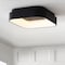 Jonathan Y Rafael 17.7" Integrated LED Metal Flush Mount Ceiling Light, Black JYL7207B - alternate 8