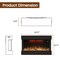 Edendirect 42 in. 5120BTU Wall Mount Electric Fireplace, 750W/1500W, Heat 400 sq. ft, Blower Heat, Remote ZR-TS42ZS - alternate 9