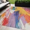 Homeroots 5' X 8' Gold Purple And Teal Blue Abstract Washable Indoor Outdoor Area Rug 611217 - alternate 1