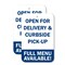 Signmission Open For Delivery & Curbside Pick-up, 12'' X 18'' 2 Signs, Heavy Gauge Aluminum, 2PK A-1218-2PACK-25532 - alternate 1