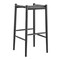 Homeroots 31" Black Rush and Solid Wood Backless Bar Height Bar Chair 556568 - alternate 8
